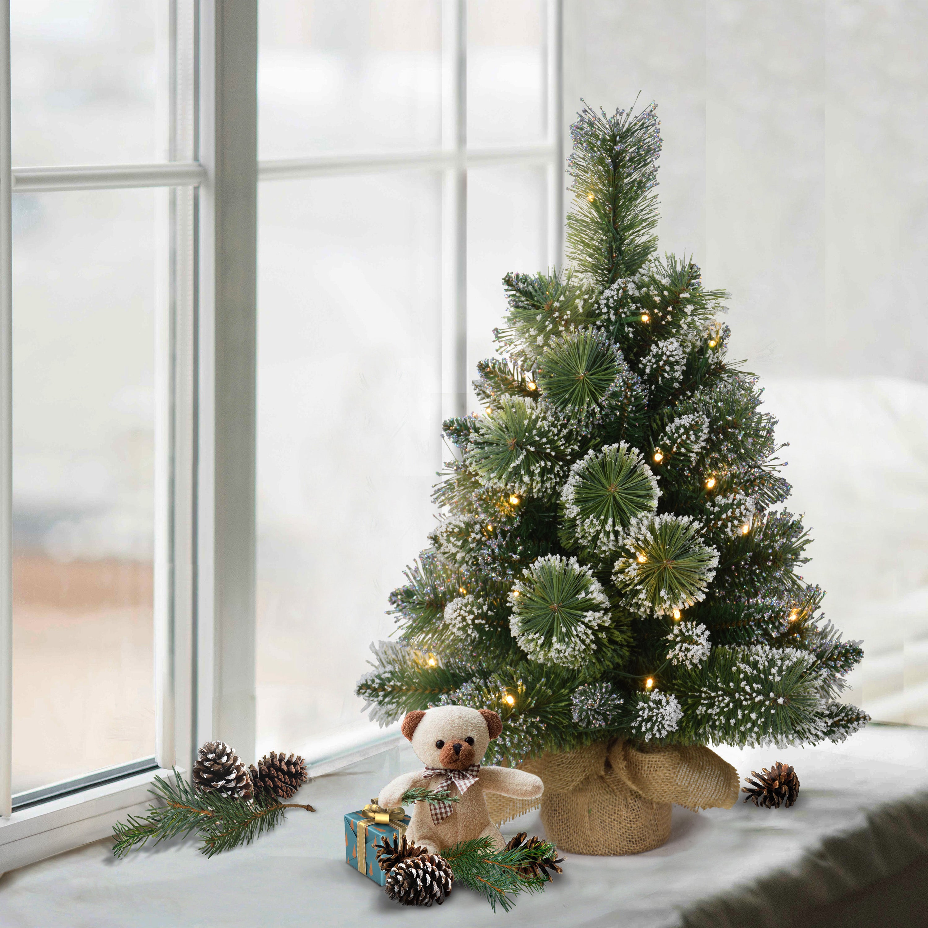2ft Pre-Lit Table Top Christmas Tree